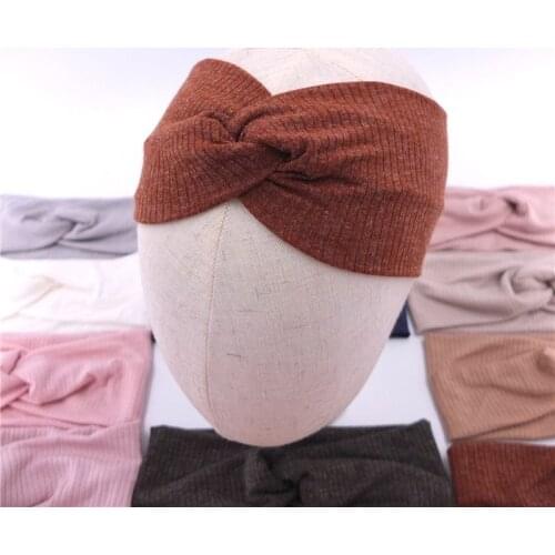 Bulk 32pc/lot New Women Headband Cross Knot Elastic Hair Bands Solid Girls Hairband Hair Accessories Twisted Knotted Head wraps