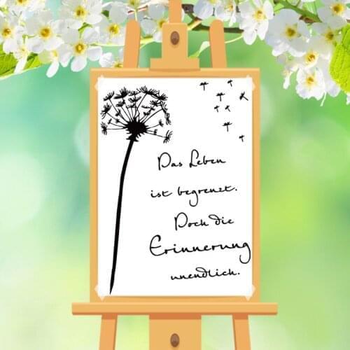 Dandelion Letter DIY Silicone Clear Stamp Cling Seal Scrapbook Embossing Album Decor Dropship