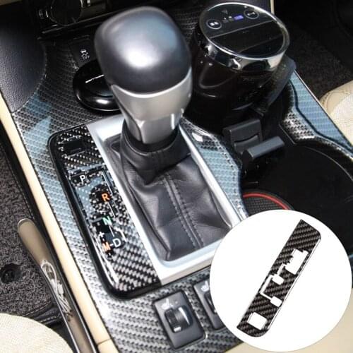 Carbon Fiber ABS Gear Shift Panel Handbrake Knob Cover Trim Decoration Stickers for Toyota Highlander 2015-2018
