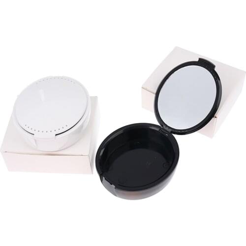 Plastic Orthodontic Retainer Case Denture False Teeth Box Dental Retainer Storage Case Mouthguard Container With Mirror
