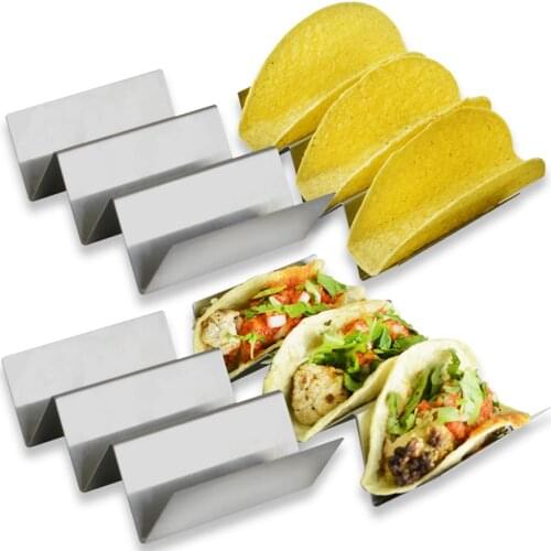 Burrito Holder Stainless Steel Mexican Pizza Roll Serving Tray Taco Rack Shell Pancake Stand