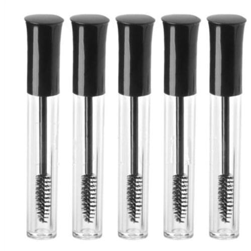 5PCS Empty Mascara Tube Eyelash Cream Vial Container Cap Liquid Eye Lashes Makeup Tools 10ml Refillable Bottles DIY Cosmetic