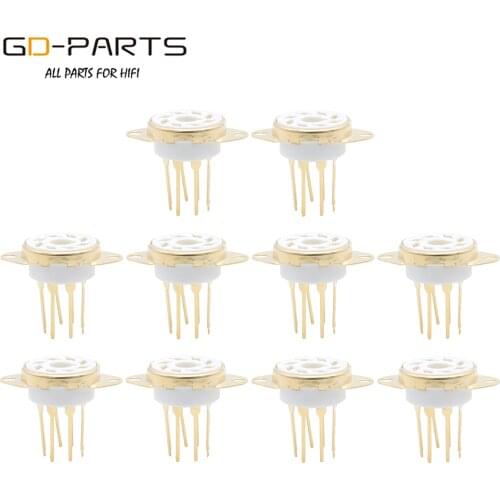 Chassis Mount 8 Pin K8A Octal Ceramic Tube Sockets Long Pins for KT88 KT66 6SN7 5AR4 GZ34 5881 6V6 5U4G 6550 6J7 6SJ7 10PC