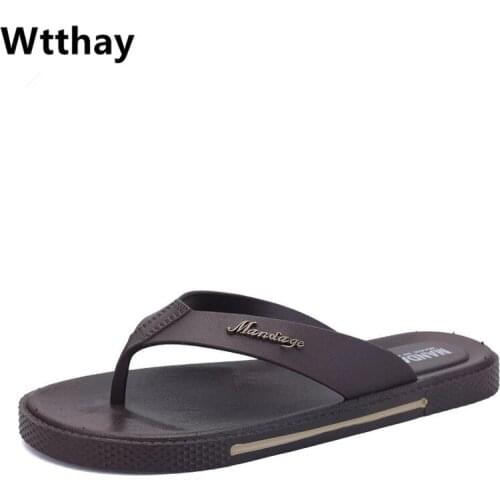 Summer Men Flip Flops Male Slippers Men Casual Shoes Summer Fashion Beach Sandals Zapatos Hombre Size 39~45 Wtthay