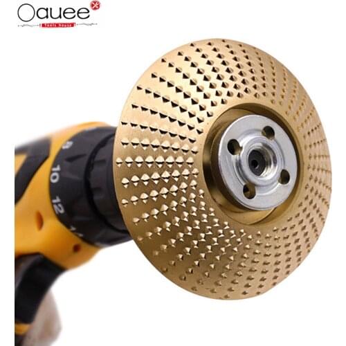 16mm Bore Round Wood Angle Grinding Wheel Abrasive Disc Angle Grinder Carbide Coating Shaping Sanding Wood Carving Rotary Tool