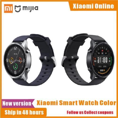 2020 New Xiaomi Mi Smart Watch Color Version NFC 1.39' AMOLED Screen Multi-dial Sport Fitness Xiaoai Voice Control Heart Rate
