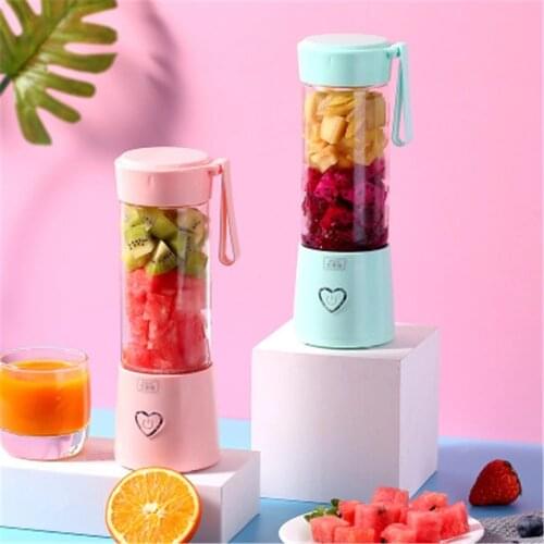 USB Charging Juicer with Cup Cover Electric Fruits Squeezer Portable Mini Picnic Oranges Mixer Home Smoothie Milkshake Blender