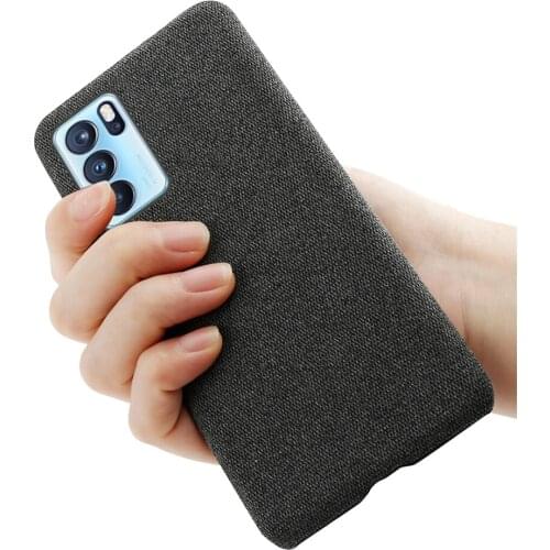 Cloth Texture Fit Phone Case For OPPO Reno6 Pro Pro+ 5G Coque Luxury Febric Antiskid Cover For Oppo Reno 6 Pro Plus 5G Funda