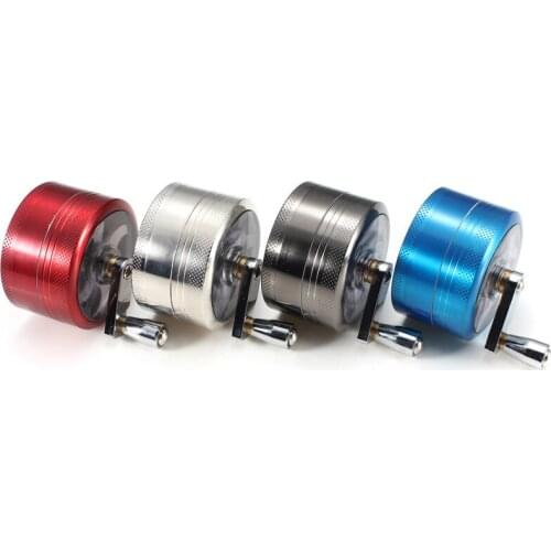 3 Layers Herb Spice Grinder Aluminum Mill Magnetic Pollinator 55mm Hand Hookah Pipe Tobacco Smoking Pipe Crusher Smoke Filter