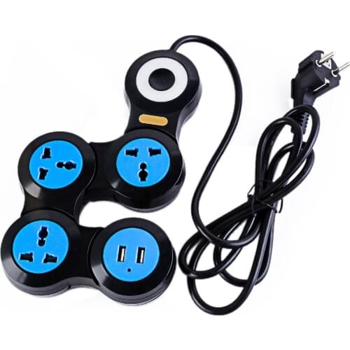 Power Strip 3 Outlets Socket 2 USB Extension Socket Plug Smart Extension Wall Socket for EU/UK/AU/US Outlets with USB Charger