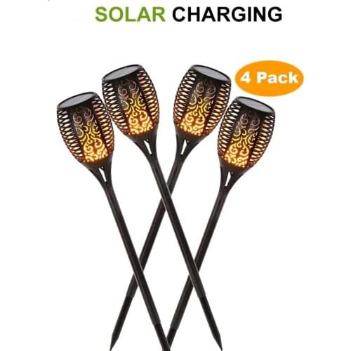 1/8 pcs Waterproof Flickering Flame Solar Torch Light Garden Lamp Outdoor Landscape Decoration Garden Lawn Light