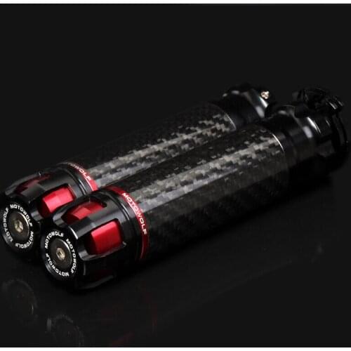 High quality Universal Motorcycle carbon fiber handerbar CNC aluminum Grips Handlebar 7/8'' 22mm Refit Parts