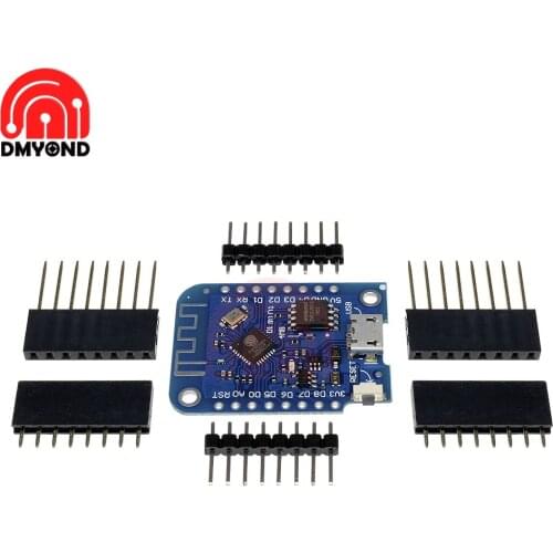 WEMOS D1 Mini V3.0.0 WIFI ESP8266 ESP-12F Development Board CH340G 4MB Flash Memory MicroPython Nodemcu Compatible for Arduino