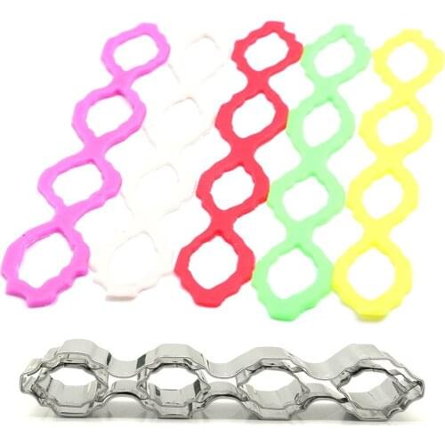 1PC 11x2cm Stainless Steel 4 Hollow Biscuit Cutter Cookie Fondant Cake Mold Tool LB 462