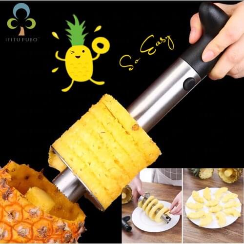 1Pc Stainless Steel / Plastic Easy to use Pineapple Peeler Accessories Pineapple Slicers Fruit Knife Cutter Corer Slicer GYH