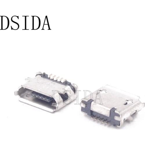 10pcs/lot 5Pin Micro USB 5pin long pin SMD Female connector for mobile phone female jack PCB welding socket