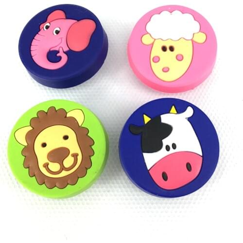 1x Cartoon Cabinet Knobs Drawer Cupboard Closet handle pull Kids Room Boys Girls soft Rubber Knobs
