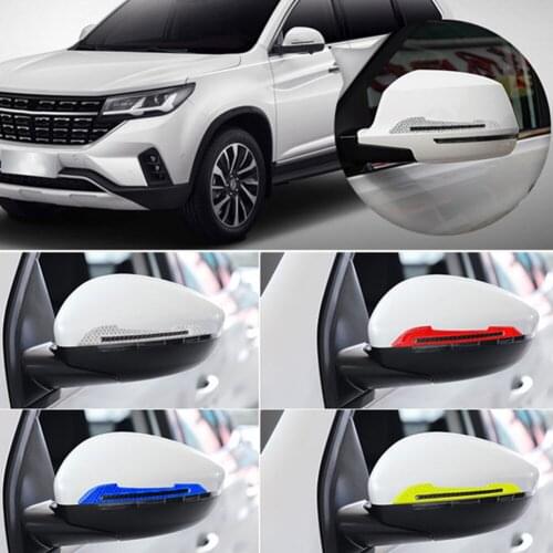 2pcs Car Door Edge Guard Reflective Anti-collision Universal Protection Strips Rearview Mirror Door Handlebar Bumper Protector