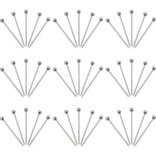 200Pcs/Lot Stainless Steel Ball Head pins For Findings Jewelry DIY Making 18/20/25/30/35mm