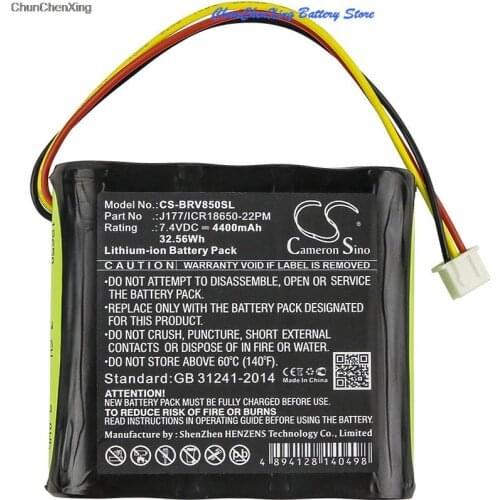 Cameron Sino 4400mAh Battery J177/ICR18650-22PM for Braven 850, For KLIPSCH KMC1