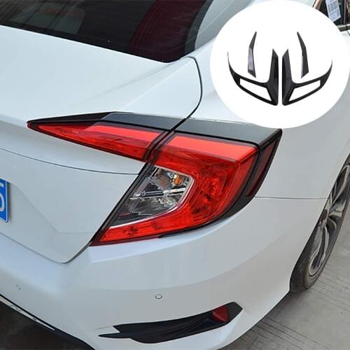 Car Accessories Rear Tail Light Lamp Cover Trim Fit for Honda Civic Sedan 10Th 2016 2017 2018 2019 Decoration