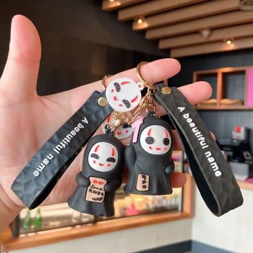 Spirited Away Cartoon Key Chain Cute Creative Car Key Pendant School Bag Ornament Doll Couple Keychain Haikyuu