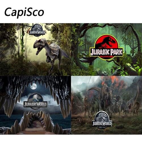 Capisco Jurassic Park World Dinosaur Theme Backdrop Photography Studio Photo Background Baby Birthday Party Decorations Prop