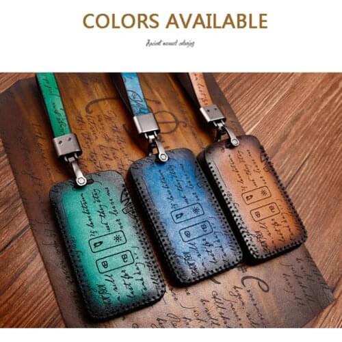 Genuine Leather Car Auto Remote Car Key Shell Case Protector Cover for Renault Fluence Megane Kadjar Lada Largus Kalina Granta