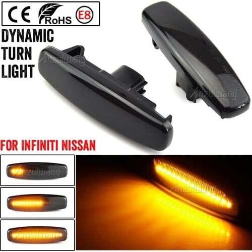 For Infiniti EX25 EX35 EX37 FX35 FX37 G25 G35 Q40 Q60 Q70 QX50 QX70 M25 M37 JX35 Side Marker Light LED Dynamic Turn Signal Lamp