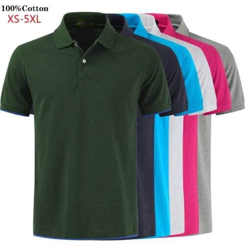 High quality 100% cotton polo shirt, mens short sleeves, 2018 lapel, pure European and American Paul shirts Dark green