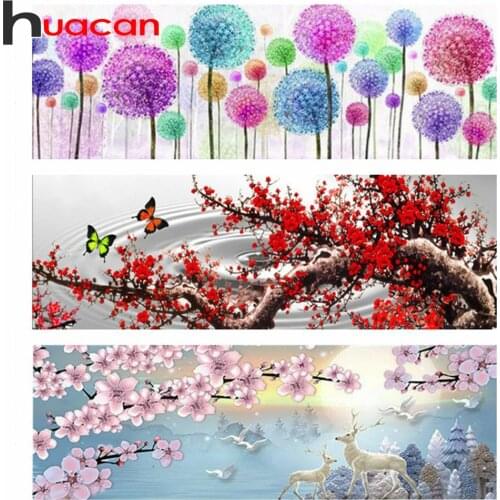 Huacan 5D DIY Diamond Painting Full Square/Round Flower Diamonds Embroidery Kits Decorations Home