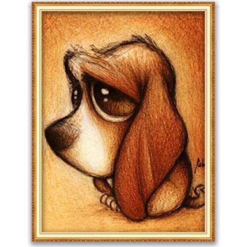 Animal Dog Beagle DIY Cross Stitch 11CT Embroidery Kits Needlework Craft Set Printed Canvas Cotton Thread Home Decoration Sell