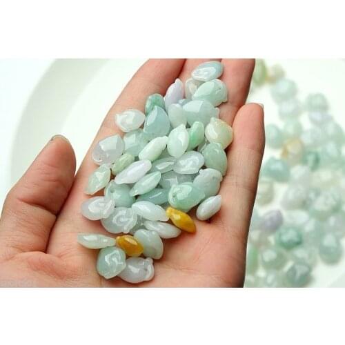 Wholesale 10PCS 100% Natural A Grade Jade (Jadeite ) Loose Peach Beads