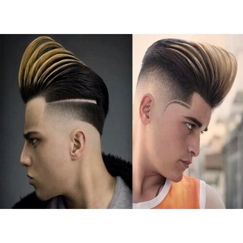Edgy Hairstyles For Guys Vintage Brown Kraft Paper Print Art Painting Wall Hanging Best Mens Edgy Haircuts Posters Wall Art