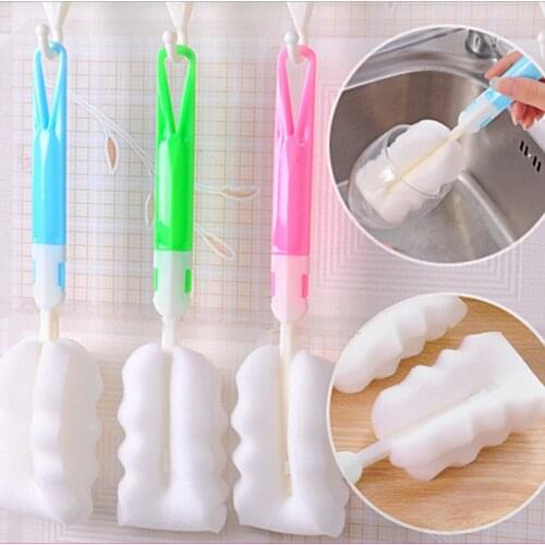 Bottle Brushe Popular Sponge Brush Baby Bottle Brush Cup Glass Washing Cleaning Kitchen Cleaner Tool Feeding Bottle Brushe