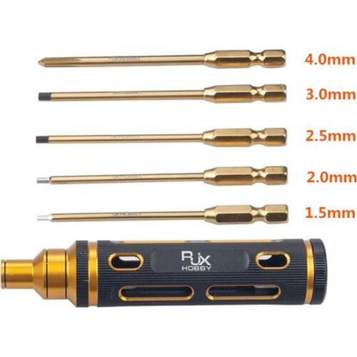 RJX 5 in 1 Hex Screwdrivers for RC Car Boat Airplane Helicopter FPV Drone Repair Tool