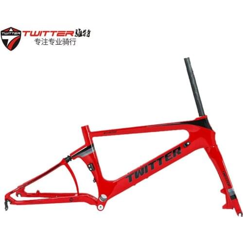 Twitter Folding Bike 22 Inch Frame Carbon Ultralight 451 Carbon Fiber Frameset Disc Brake QR 100mm 135mm BSA68 Threaded Portable