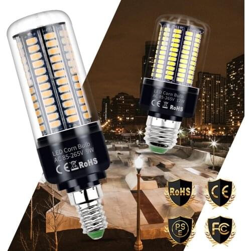 LED Light E27 Corn Lamp E14 Lampara B22 Light Bulb 28 40 72 108 132 156 189leds Candle LED 220V Halogen Lamp 110V Home Lighting