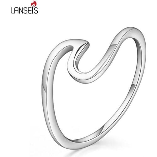 Wavy Unique Ring, Nautical Jewelry Gift For Lover, Jewelry For Travel Ring, 1Pcs 2019 Fashion Jewelry Ring For Women