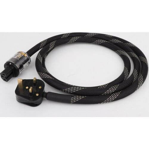 Yter High Quality 507 AC Power Cable Audio and Video Power Cable with Pure Copper IEC Connector UK Plug HIFI Power Cable