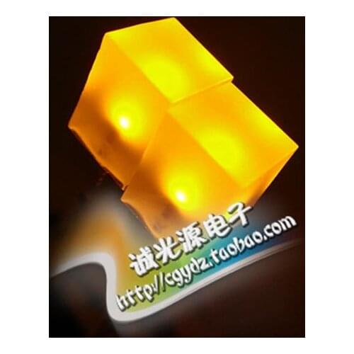 Yellow lights 5X5X7LED 5*5*7 LED lamp super bright square without foot length