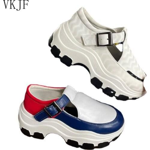 Autumn Vulcanized Shoes Women 2021 New Mix Colors Lightweight Ladies Buckle Comfy Casual Shoes 42 Big Size Female Sport Sneaker