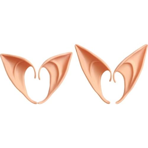1 Pair Latex Elf Ears Pointed Cosplay Mask Halloween Masquerade Party Costumes