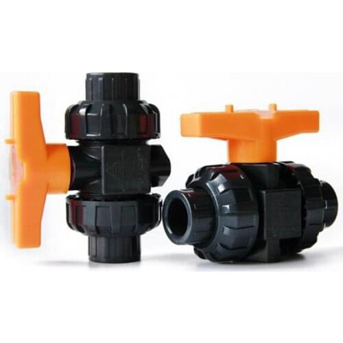 1pc UPVC Ball Valve Inner Diameter 20-63mm Garden PVC Valve High Quality PVC Fittings for Pipe Connection