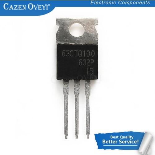 10pcs/lot 63CTQ100 TO-220 63CTQ100PBF 100V 63A In Stock