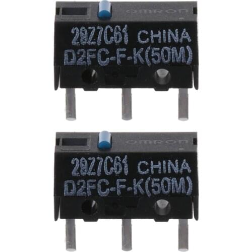 2Pcs Original OMRON D2FC-F-K (50m) Blue Dot Mouse Micro Switch
