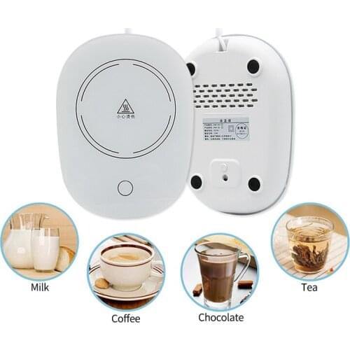 55 °C Coffee Mug Cup Warmer Pad Thermostat Coaster Tea Milk Glass Electric Constant Heater Home Office Kitchen Tea Beverage