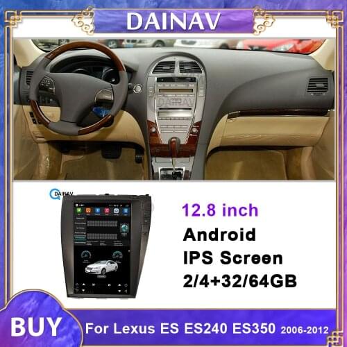 12.8 inch Vertical Screen Android Car GPS Navigation For LEXUS ES ES240 ES350 2006 -2012 Car Multimedia DVD Player Auto Radio
