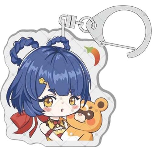 Genshin Impact Venti Paimon Player Diluc Klee KeyChains for Women Accessories Cute Bag Pendant Key Chain Gift Anime Keychain