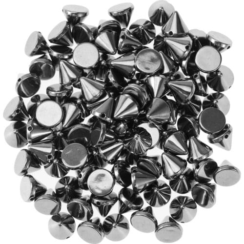 100Pcs Clothing Studs Straight Hole Bullet Rivets Metal Punk Clothes Luggage Bags Shoes Fasteners DIY Badge Brooches Stud Spikes